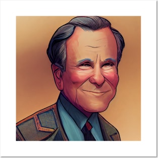 George H. W. Bush Portrait | American President | Comics style Posters and Art